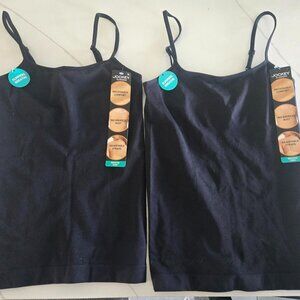 Jockey Slimmers Cami (Camisole) 2 Pack Black Size L